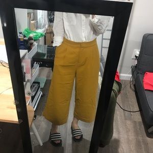 Yellow linen pants